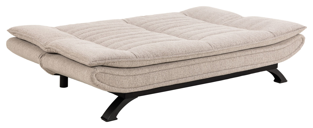 Faith Sofa bed with click and clack, Beige fabric