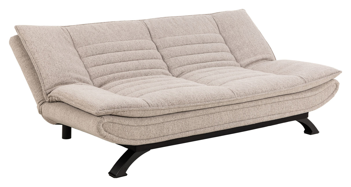 Faith Sofa bed with click and clack, Beige fabric