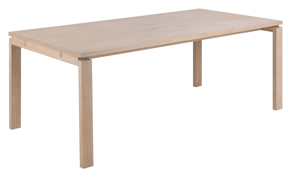 Cannes Dining table, White Pig. oiled oak veneer, 200x100x75