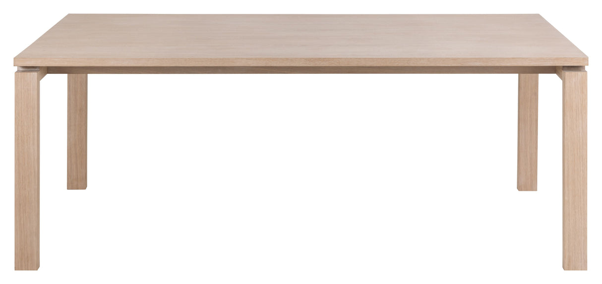 Cannes Dining table, White Pig. oiled oak veneer, 200x100x75