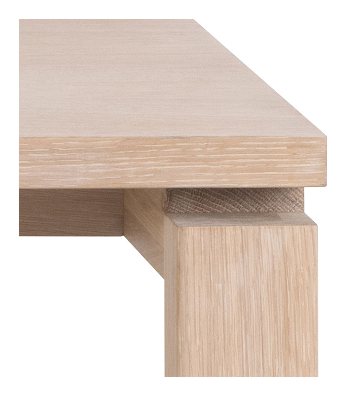 Cannes Dining table, White Pig. oiled oak veneer, 200x100x75