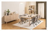 Cannes Dining table, White Pig. oiled oak veneer, 200x100x75