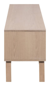 Cannes TV Table, White Pig. oiled oak veneer