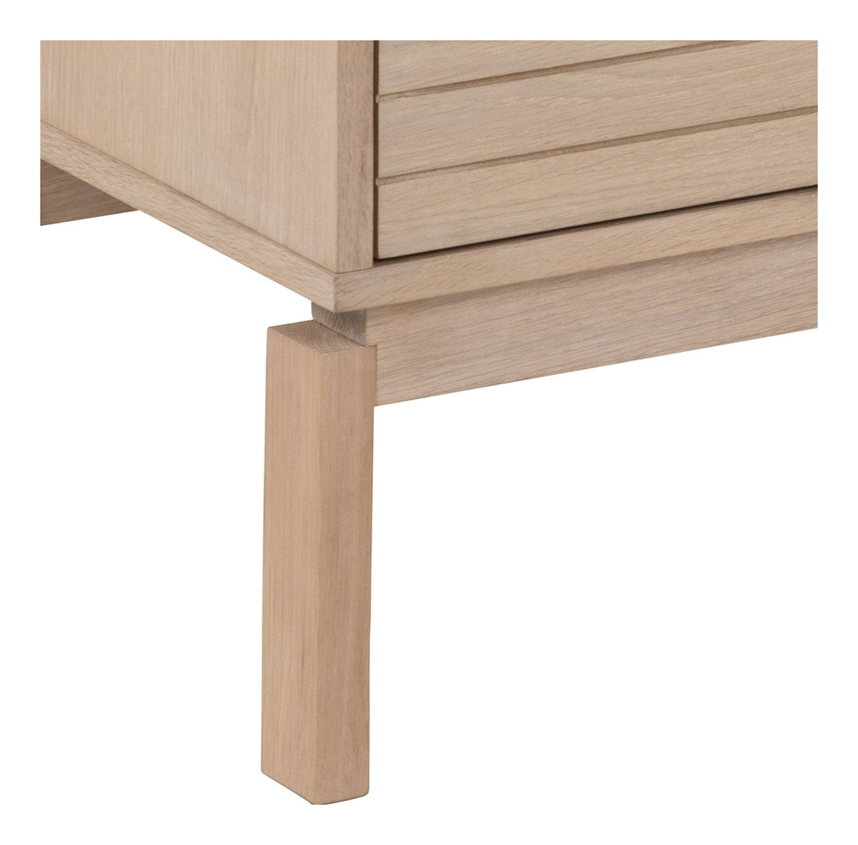 Cannes TV Table, White Pig. oiled oak veneer