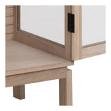 Cannes Vitrine cabinet with tempered glass, White Pig oiled oak veneer