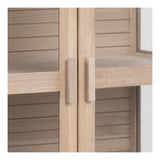 Cannes Vitrine cabinet with tempered glass, White Pig oiled oak veneer