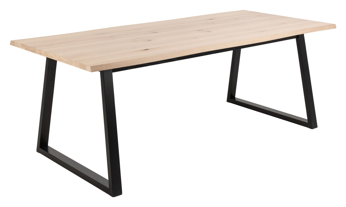 Gilleleje Dining table, White Pig. Oiled wild oak veneer, 220x100