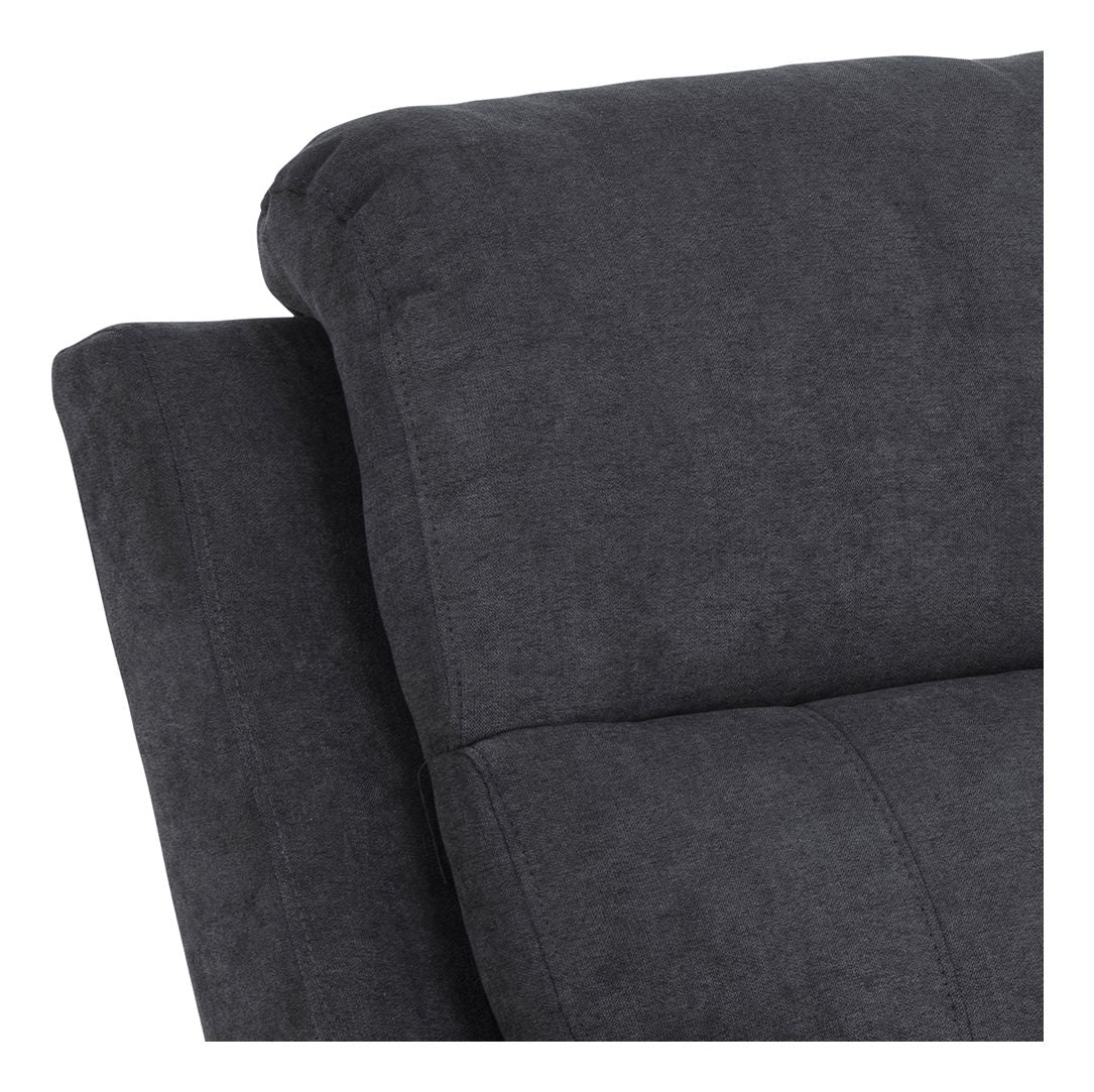 Mora Recliner with electric function, Dark gray