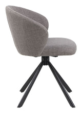 Pippa Dining chair with turn, Gray-brown fabric