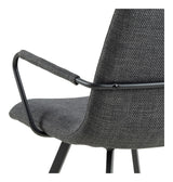 Selina Dining chair with armrests, Gray fabric