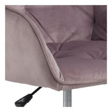 Brooke Office Chair, Dusty rose velvet/Mat black