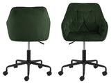 Brooke Office Chair, Forest green velvet