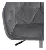 Brooke Office Chair, Dark Gray Velvet/Matte Black