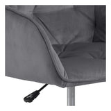 Brooke Office Chair, Dark Gray Velvet/Matte Black