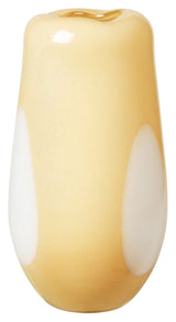 Ada Dot Mouth-Blown Glass Vase, Yellow