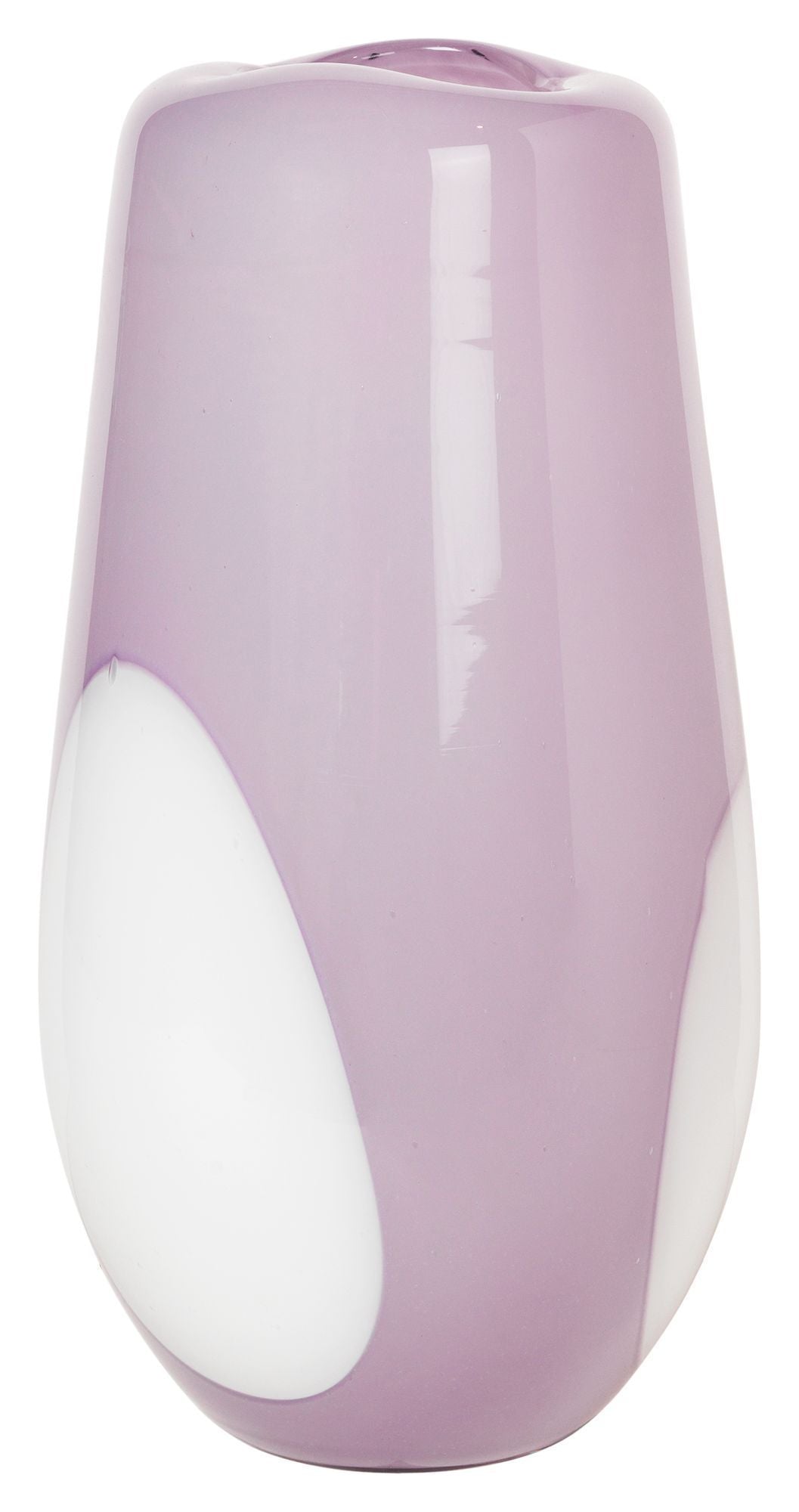 Ada Dot Mouth Blown Glass Vase - Light Purple