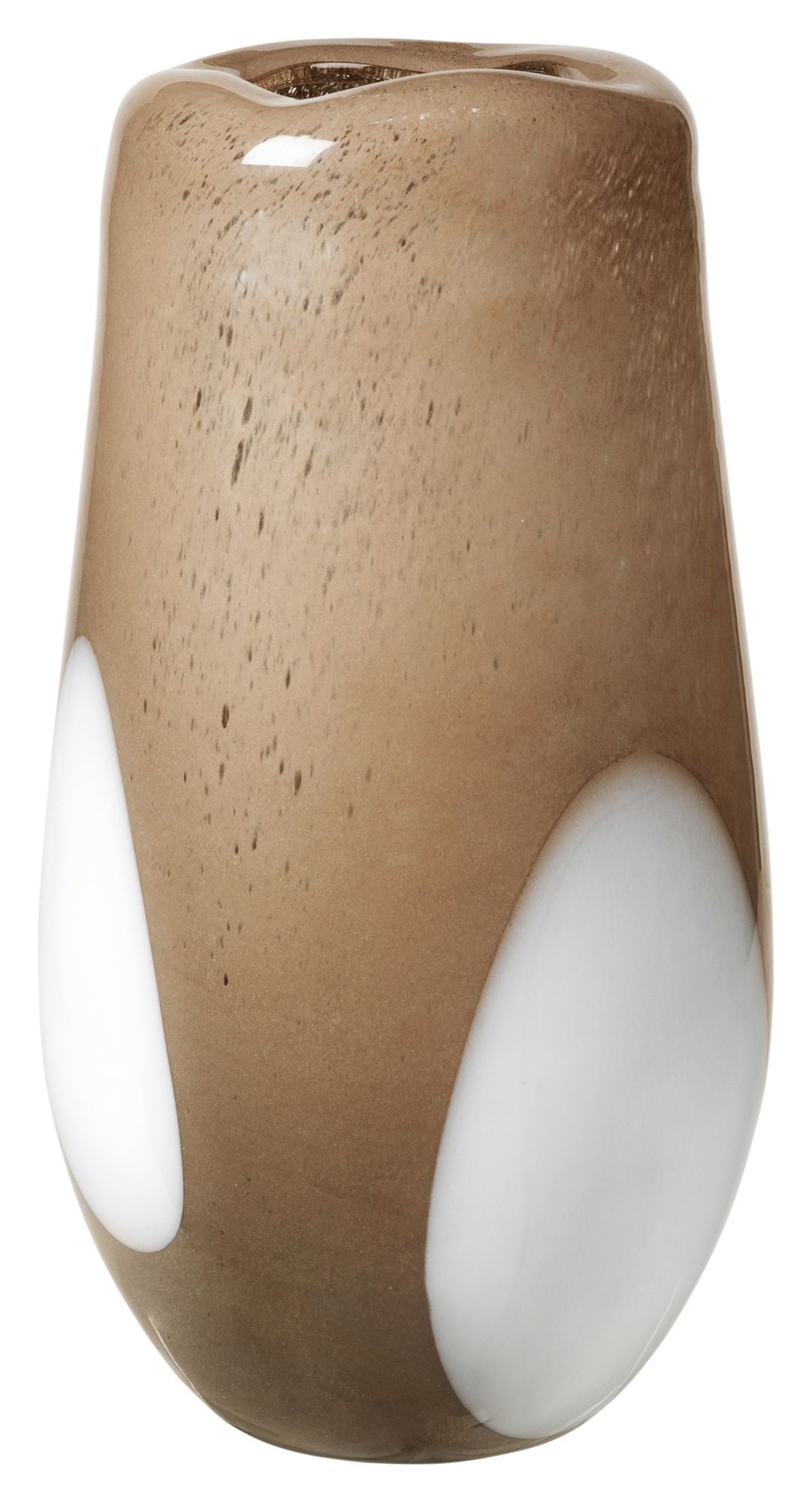 Ada Dot Mouth-blown glass vase, Taupe