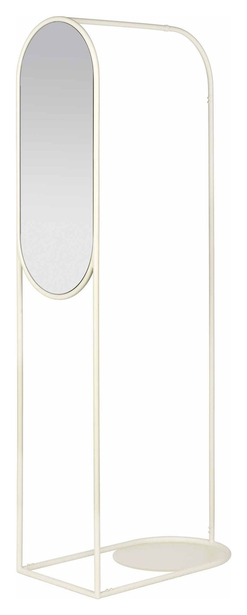 Archie Clothes rack with mirror, White