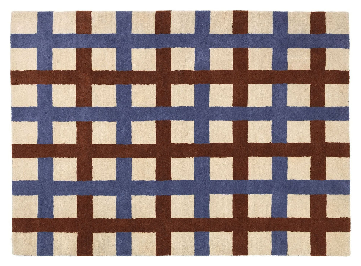 Edith Wool rug 300x200, Blue/Beige