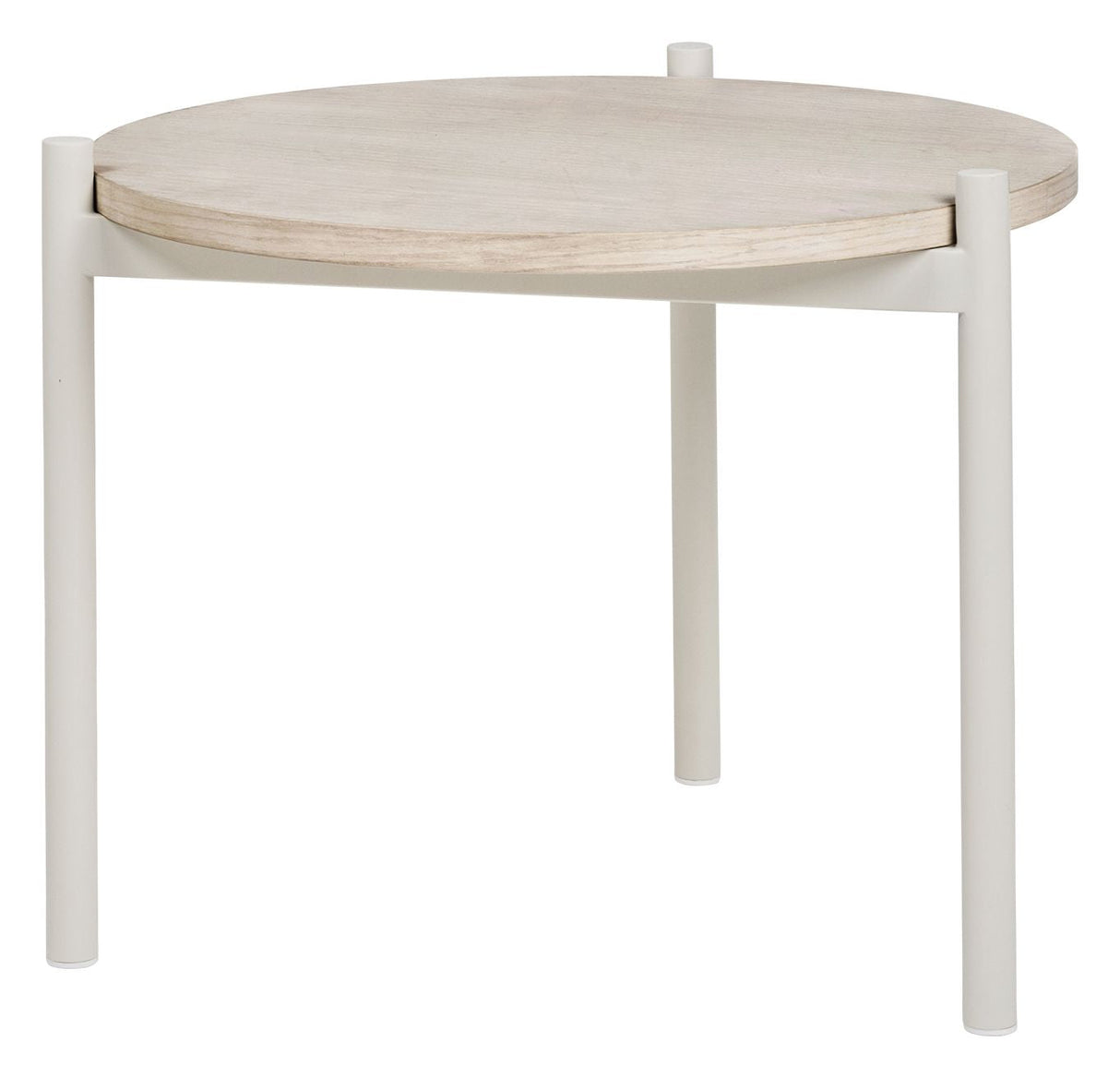 Elaine Side Table, White/Ash