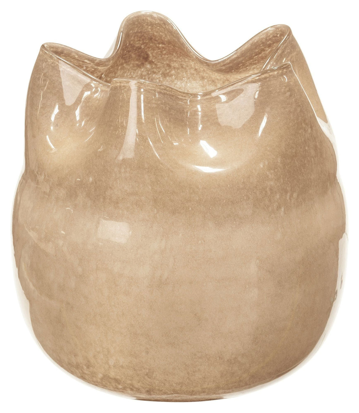 Esther Mouth Blown Glass Vase, Sand