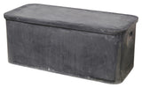 Fiber Bench with Storage - Charcoal Fiber Cement