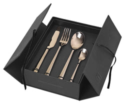 Hune Cutlery Set 16 pieces, Titanium Espresso