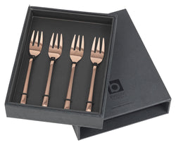 Hune Cake Forks Set/4, Titanium Espresso