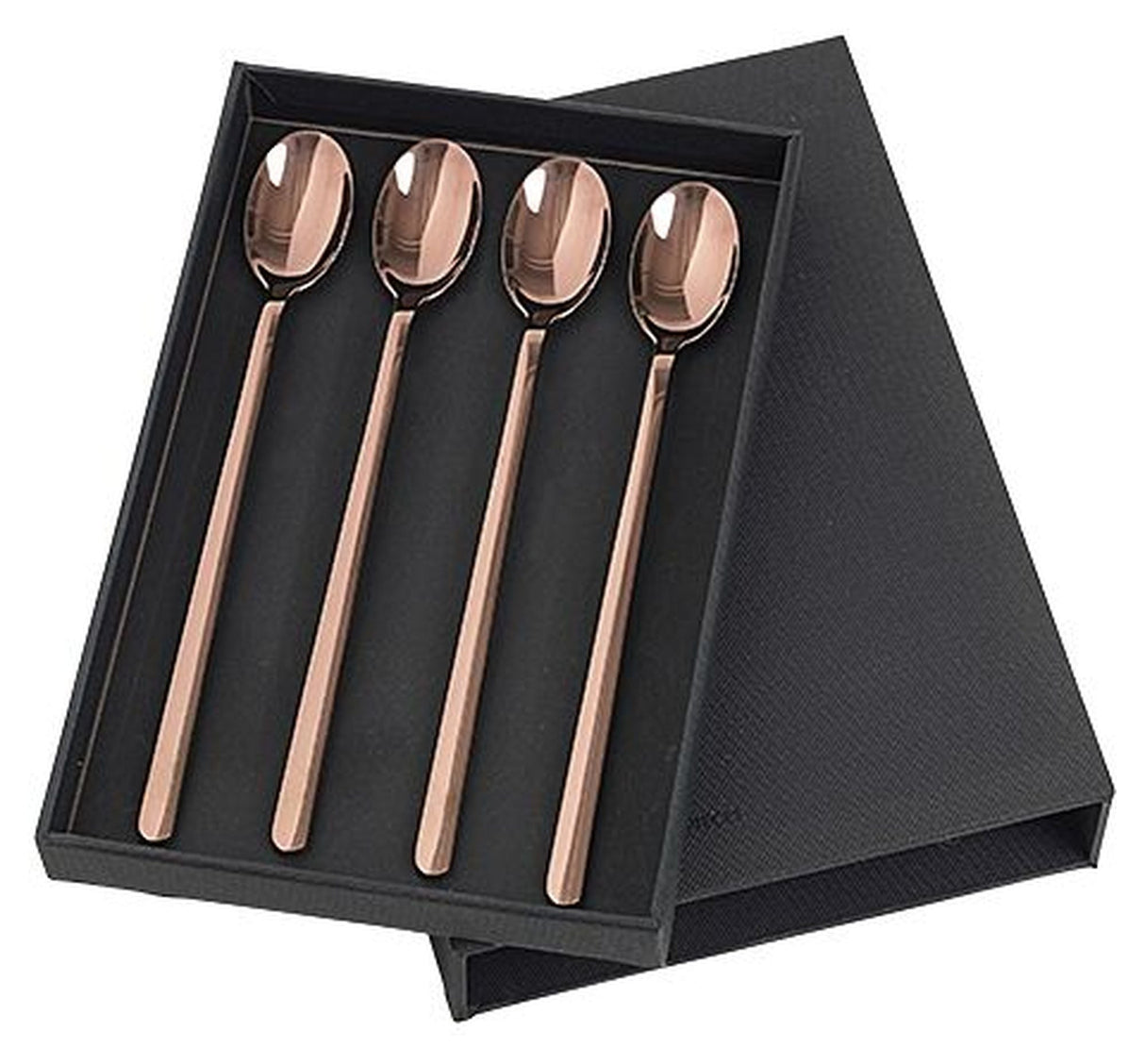 Hune Latte spoons, set/4, Titanium espresso