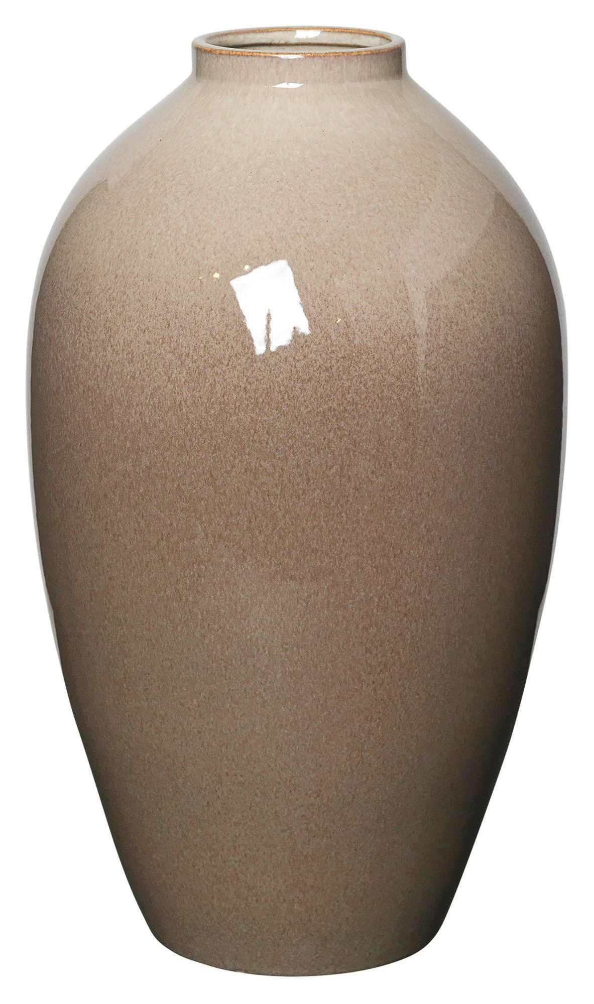 Ingrid Ceramic Vase Taupe/Brown