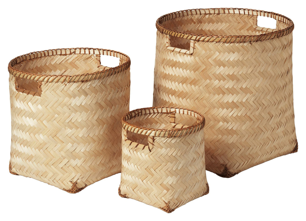 Meli Basket, 3 Baskets in Bamboo