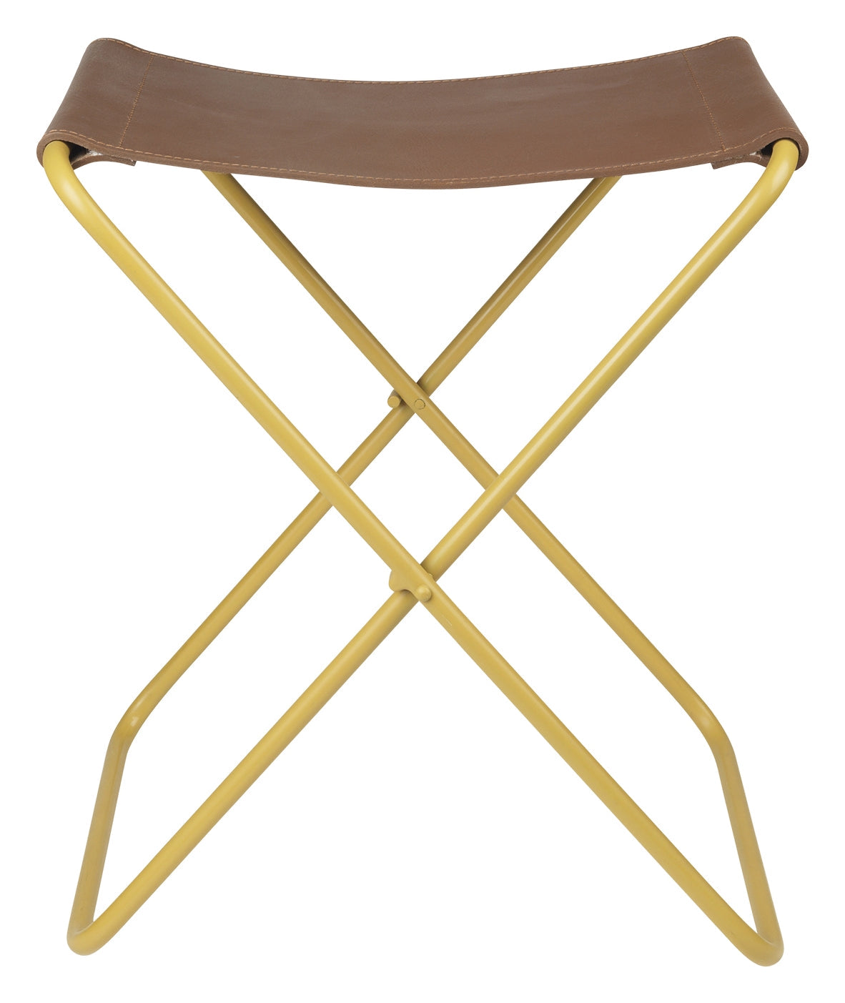 Nola Folding chair with leather, Yellow