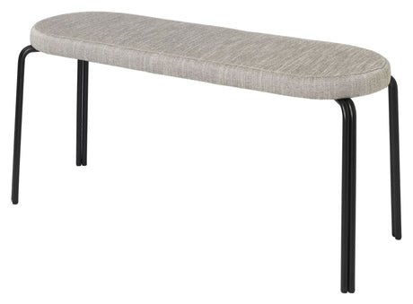 Oda Bench, Textile/Black