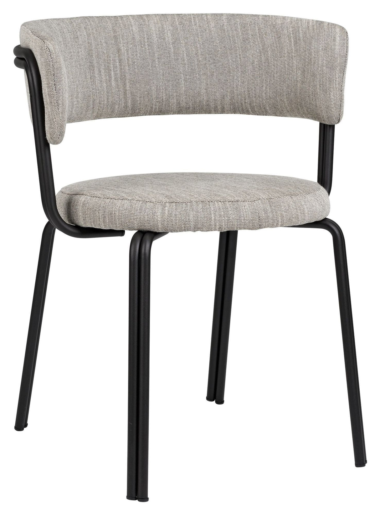 Oda Dining chair with armrests, Black