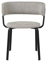 Oda Dining chair with armrests, Black