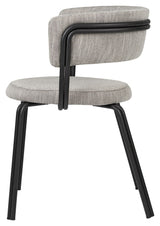 Oda Dining chair with armrests, Black