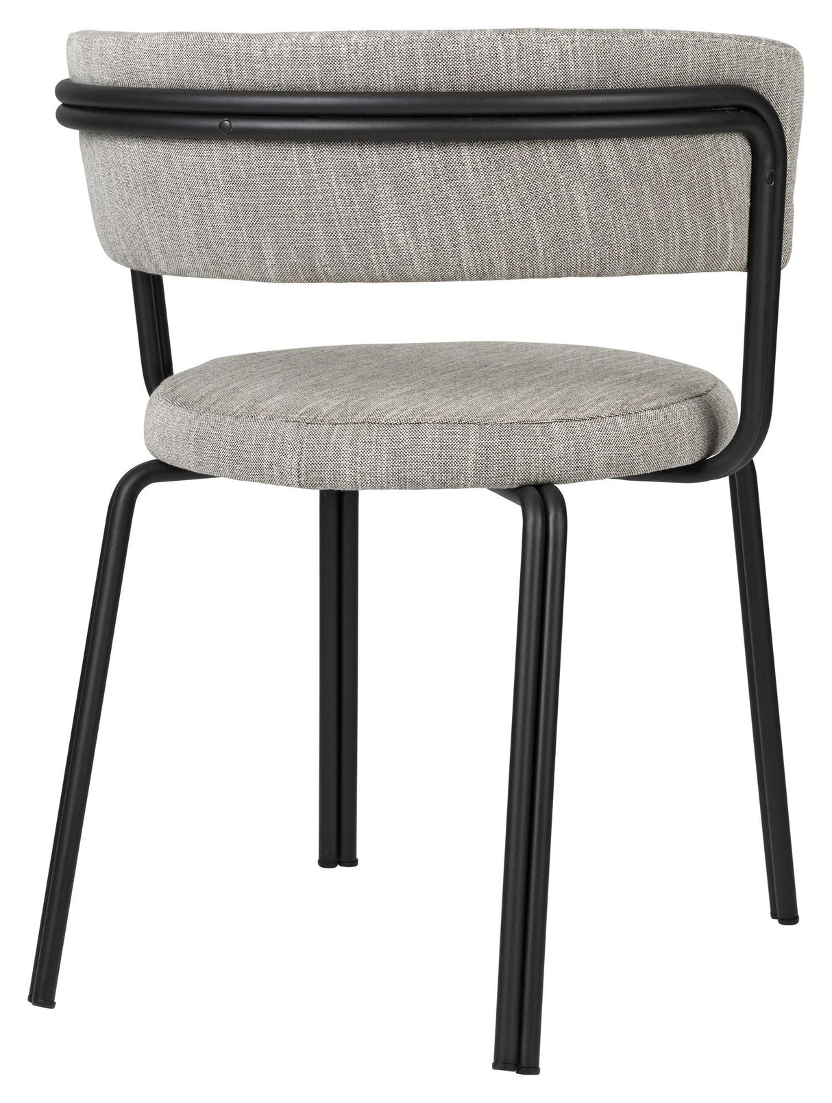 Oda Dining chair with armrests, Black