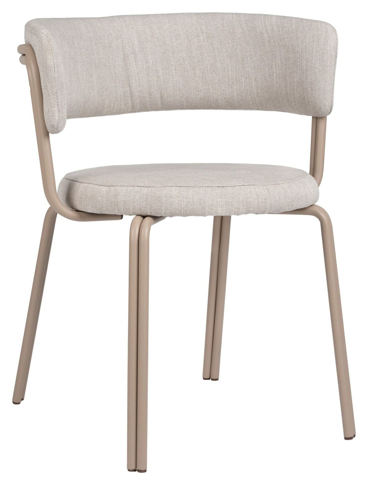 Oda Dining chair with armrests - Warm Gray