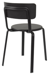 Oda Dining chair, Ash veneer/Powder coated steel, Black