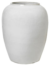 Ray Floor Vase, Off White Clay