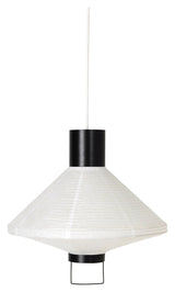 Ritta Lampshade White Rispapir/Black, Ø44