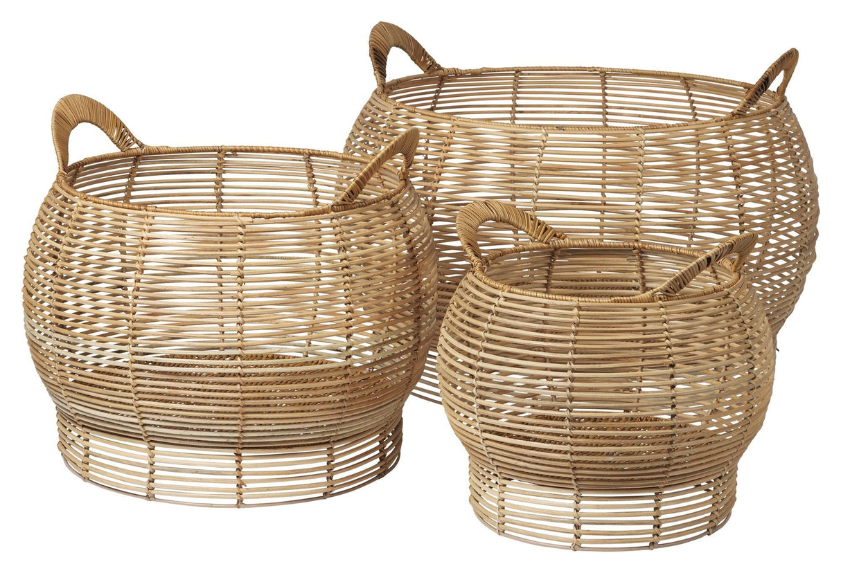 Safi Rattan Basket Set, Nature