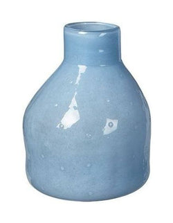 Silas Mouth-blown glass vase, light blue