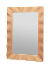 Wavy Mirror 100x70, Beech/Brown