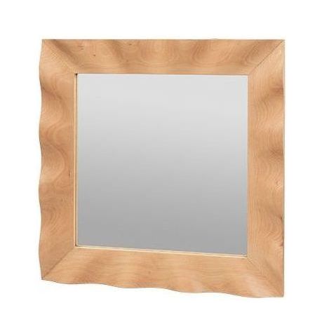 Wavy Mirror 70x70, Beech/Brown