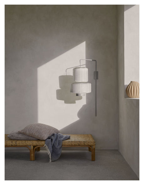 William Wall lamp - White Rispapir, Ø36