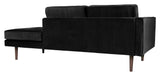 Wind Chaise Long - Black Velvet