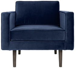 Wind Armchair, Insignia Blue velour