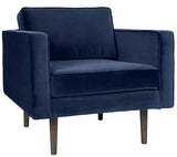 Wind Armchair, Insignia Blue velour