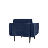 Wind Armchair, Insignia Blue velour